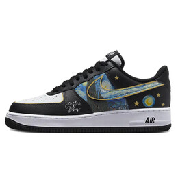 Кроссовки Nike Air Force 1 Skateboard Shoes Unisex Low-Top White Black, черный dv0788-001(team10-星空) | black