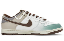 Кроссовки Nike Dunk Skateboarding Shoes Unisex Low-top Coffee/brown, белый/зеленый//коричневый dd1503-124(team80-男女同款抹茶奶咖) | white, green, coffee, brown