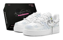 Кроссовки Nike Air Force 1 Skateboarding Shoes Women's Low-top Gray, голубой dh2920-111(teams2-新中式山水女s-box) | sky blue
