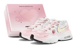Кроссовки Nike Air Max Fusion Lifestyle Shoes Women's Low-top Yellow, розовый cj1671-100(teams2-爱心草莓女s-box) | white/pink