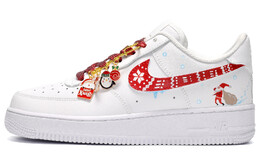 Кроссовки для скейтбординга Air Force 1 женские, низкие, красные и белые Nike dd8959-100(teame-女款红色围巾红白)