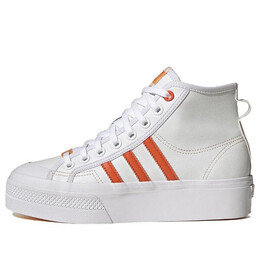 Кроссовки nizza platform mid vegan Adidas, белый gy1897 | white/orange