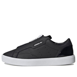 Кроссовки оригинальные гладкие на молнии Adidas, черный ef0695 | black/white