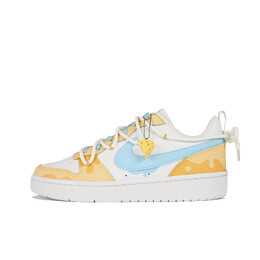 Кроссовки Nike Court Borough Skateboarding Shoes Women's Low-top Yellow, Blue And White, светло-желтый dv5456-106(team陆-海盐芝士) | light yellow