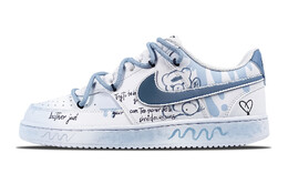 Кроссовки Nike Court Vision 1 Skateboarding Shoes Women's Low-top White/Royal Blue/Fern Green, синий/белый dh3158-101(team60-蓝星熊) | blue/white