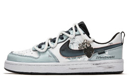 Кроссовки Nike Court Borough 2 Skateboarding Shoes Women's Low-top Blue, голубой bq5448-115(team177-风清岛屿) | light cyan