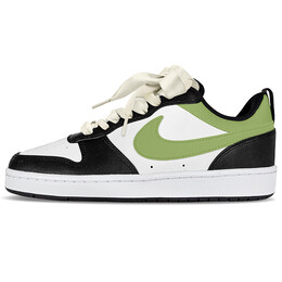 Кроссовки Nike Court Borough Skateboarding Shoes Women's Low-top Black, зеленый bq5448-115(teamy-女款抹茶青柠绿色) | green