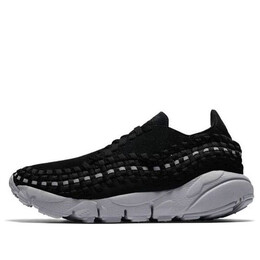 Кроссовки воздушные footscape плетеные Nike, черный 917698-002 | black/reflect silver-wolf grey