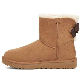 Кроссовки мини бейли замшевые бант для Ugg, бежевый 1153514-che | beige