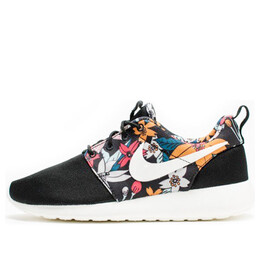 Кроссовки roshe run print Nike, черный 599432-090 | black/sail