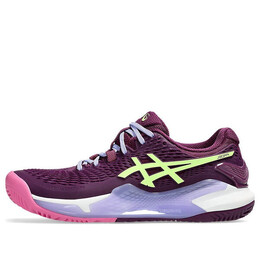 Кроссовки гелевые Resolution 9 padel Asics, лиловый 1042a245-500 | deep mauve/lime green