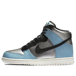 Кроссовки данки высокие lx Nike, серебряный 881233-002 | metallic silver/black/mica blue/ivory