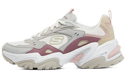 Кроссовки Stamina V2 Chunky женские низкие светло-серые/белые/красные Skechers 149909-lgmt
