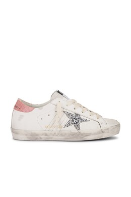 Кроссовки Super Star Golden Goose, белый/серебряный/розовый ggor-wz613 | white, silver, & pink
