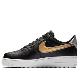 Кроссовки air force 1 низкие Nike, черный ar0642-002 | black/mtlc platinum-summit white