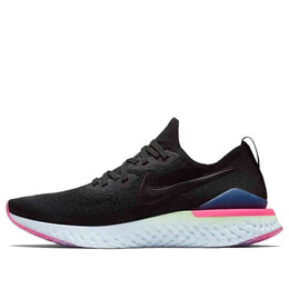 Кроссовки epic react flyknit 2 Nike, черный bq8927-003 | black-sapphire-lime blast