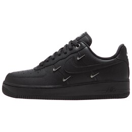 Кроссовки Nike Air Force 1 Skateboarding Shoes Women's Low-top Black/metallic Silver, черный hq1180-001 | black