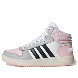 Кроссовки neo hoops 2.0 средние Adidas, белый fv2737 | white/pink/black
