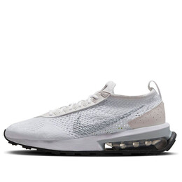 Кроссовки air max flyknit racer Nike, белый dm9073-100 | white/platinum tint/black/pure platinum