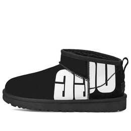 Кроссовки классические ультра мини сломанный логотип Ugg, черный 1126373-blk | black/white