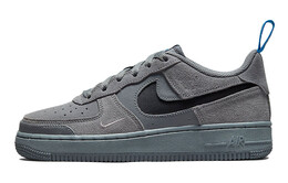 Кроссовки Nike Air Force 1 Low Cut Out Swoosh Smoke Grey GS dq1097-001