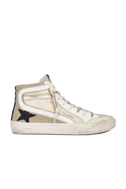 Кроссовки Golden Goose Slide, цвет Platinum, Gold, Ice, Black, & White ggor-wz557 | platinum, gold, ice, black, & white