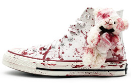 1970-е годы. Кеды унисекс с высоким берцем, белые/черные/красные. Converse 162056c(team131-杀死比尔2)