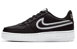 Кроссовки для скейтбординга Air Force 1 женские с низким верхом, черные/белые/серые Nike cd7405-001