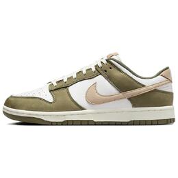 Кроссовки Nike Dunk Low Premium Medium Olive Hemp, желтый fq8250-200 | olive green / hemp yellow / mountain peak white / sail white