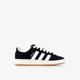 Замшевые низкие кеды Campus с фирменными полосками Adidas, черный r04231360 | black white