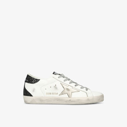 Кожаные низкие кеды Superstar 11538 с фирменной нашивкой Golden Goose, черный r04231149 | white/blk