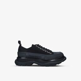 Женские парусиновые кроссовки Tread на увеличенной подошве Alexander McQueen, черный r03651893 | black