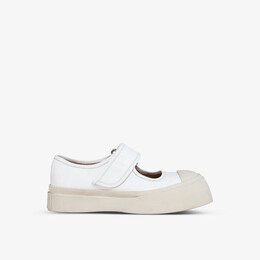 Кожаные кроссовки Mary-Jane на массивной подошве Marni, лиловый r04118570 | lily white