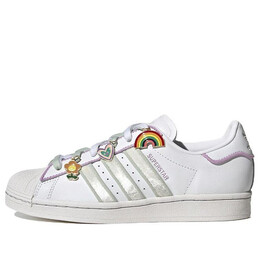 Кроссовки оригиналы суперзвезда Adidas, белый gy9867 | cloud white / linen green / bliss lilac