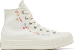 Кроссовки Converse Wmns Chuck Taylor All Star Lift Platform Embroidered Floral - Egret, кремовый a01586c | cream
