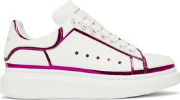 Кроссовки Alexander McQueen Wmns Oversized Sneaker White Printers Pink, белый 708750 wicgg 9993 | white