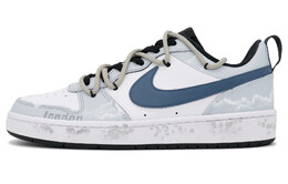 Кроссовки Nike Court Borough Skateboarding Shoes Women's Low-top Blue, Cyan, белый bq5448-110(team350-女款云影) | white