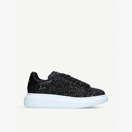 Женские кроссовки на платформе из блестящей кожи Runway Alexander McQueen, черный r03629591 | black
