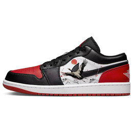 Баскетбольные кроссовки Air 1 Vintage женские с низким верхом, красный/белый Jordan 553560-161(team56-水墨仙鹤) | red