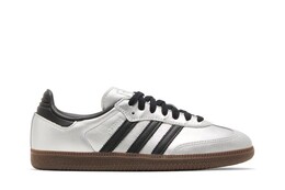 Adidas Кроссовки Wmns Samba, цвет Silver Metallic Black Gum ji4218 | silver metallic black gum