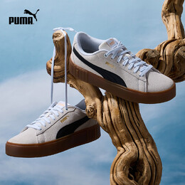 Кроссовки классические женские Puma на толстой подошве, белый / черный / золотой 692897292137 | 纯白色-黑色-金色-39194201