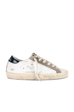 Кроссовки Golden Goose Super-Star, цвет White, Yellow, Taupe, & Night Blue ggor-wz531 | white, yellow, taupe, & night blue