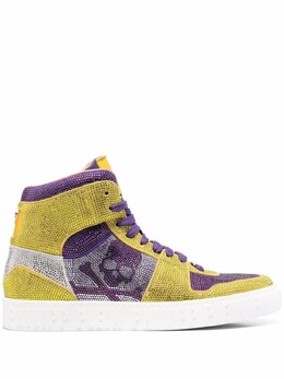 Philipp Plein высокие кеды с декором Skull, желтый pabsusc0192ple010n | желтый