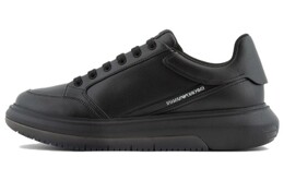 Кроссовки Emporio Armani Logo-print Leather Sneakers, черный x4x633xm964k001 | black
