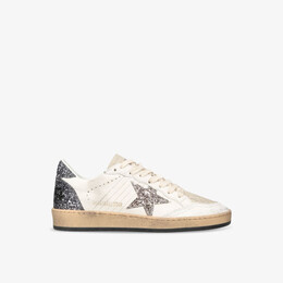 Женские низкие кеды ballstar 11701 из потертой кожи Golden Goose, белый r04243406 | white/comb