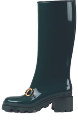 Кроссовки rubber horsebit tall boots 'green' Gucci, зеленый 659707-jccp0-3154 | green