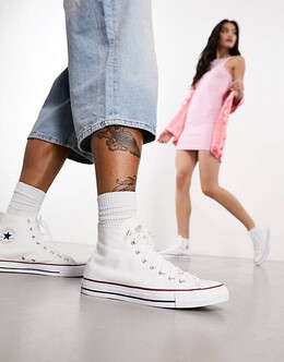 Белые кроссовки унисекс Converse Chuck Taylor All Star Hi 201956247 | white