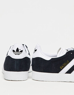 Черные кроссовки Adidas Gazelle с белой отделкой 204867392 | blck